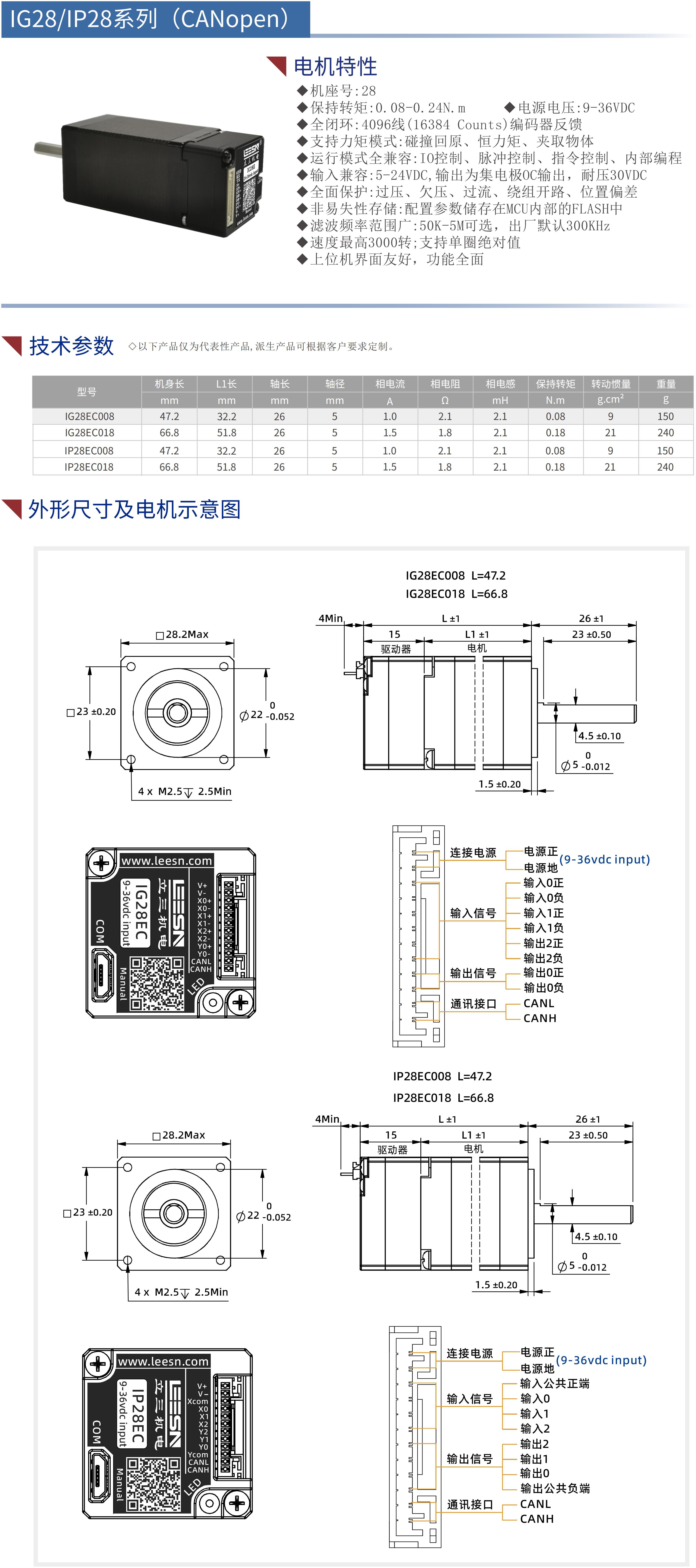 28集成式步进伺服电机（CANopen）